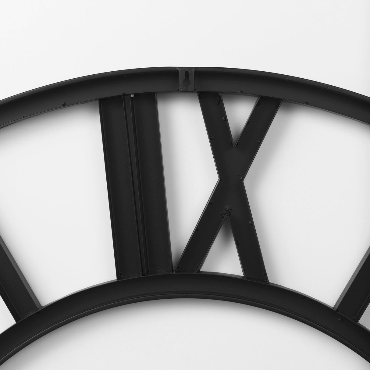 Stoke 30" Round Black Iron Wall Clock from Mercana - Luna Furniture