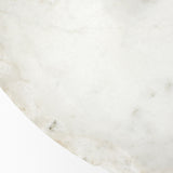 Reinhold II 21L x 21W x 21H Round Live-Edge Marble Top and Gold Metal Base Side/End Table from Mercana - Luna Furniture