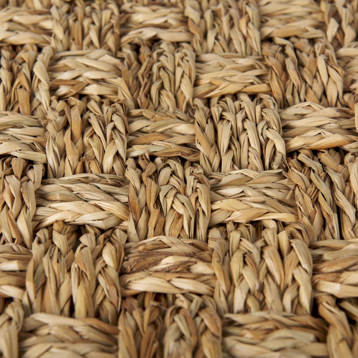 Adele 17.7L x 17.7W x 17.7H Medium Brown Seagrass Woven Square Pouf from Mercana - Luna Furniture