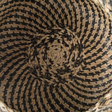 Gaia (Set of 3) Light and Dark Brown Cross Patterend Belly Seagrass Basket from Mercana - Luna Furniture