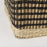 Nia (Set of 2) Light Brown Seagrass Rectangular Basket with Handles from Mercana - Luna Furniture