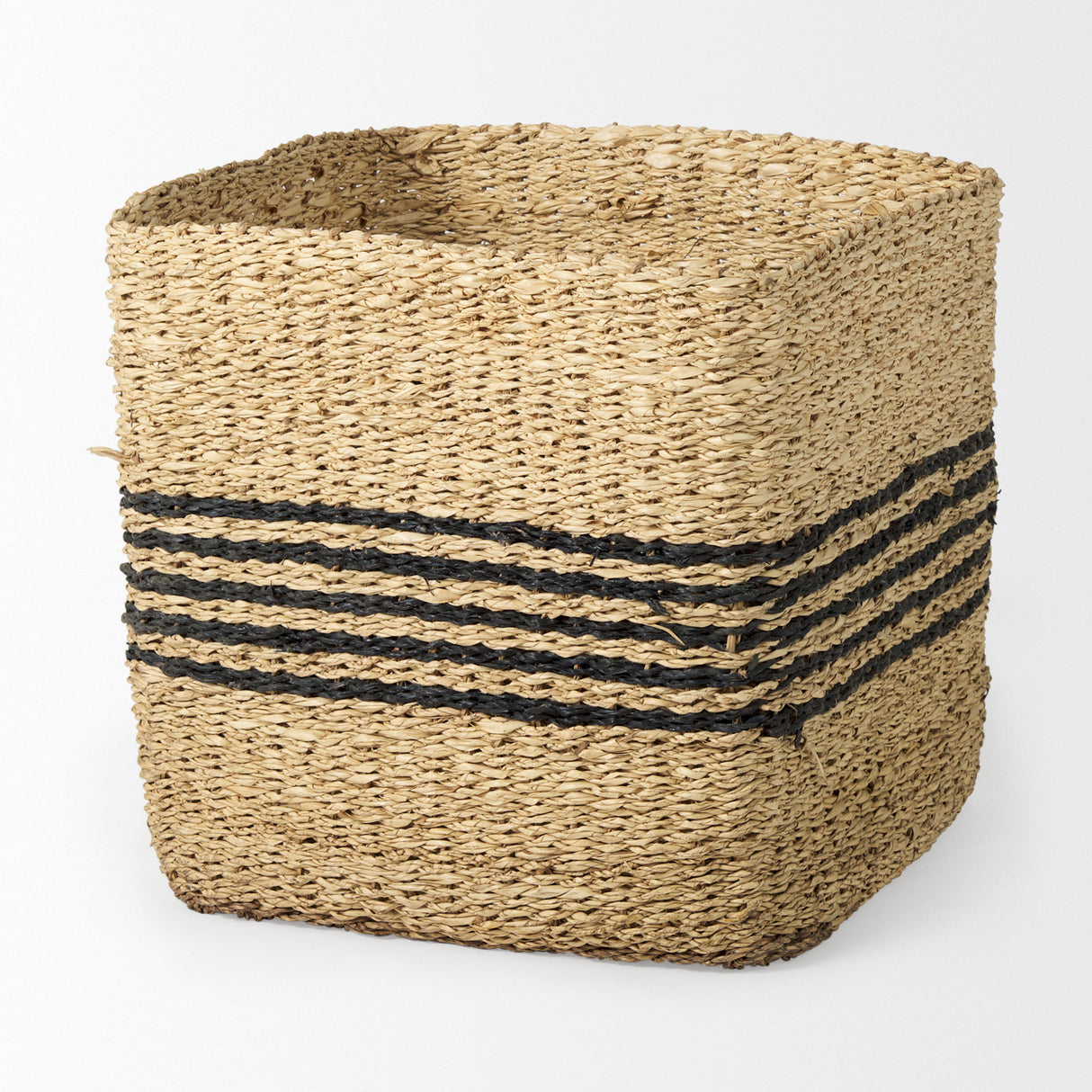Cullen 15.7L x 15.7W x 15.7H (Set of 3) Grey Twisted Seagrass Square Basket from Mercana - Luna Furniture