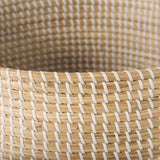 Olivia 15.7L x 15.7W x 17.3H Set of 3 Beige Seagrass Basket W/Lid and Handles from Mercana - Luna Furniture