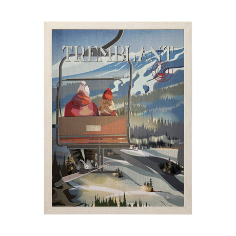 Tremblant Go Canada (L) by Mercana Studio a Hand Embellished Decograph Framed Art Print from Mercana - Luna Furniture