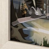 Tremblant Go Canada (L) by Mercana Studio a Hand Embellished Decograph Framed Art Print from Mercana - Luna Furniture