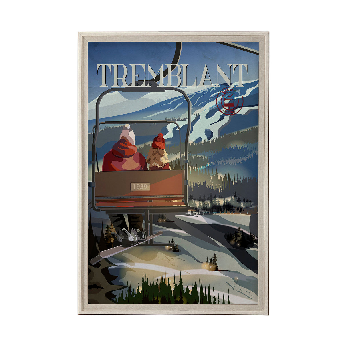 Tremblant Go Canada (XL) by Mercana Studio a Hand Embellished Decograph Framed Art Print under Glass from Mercana - Luna Furniture