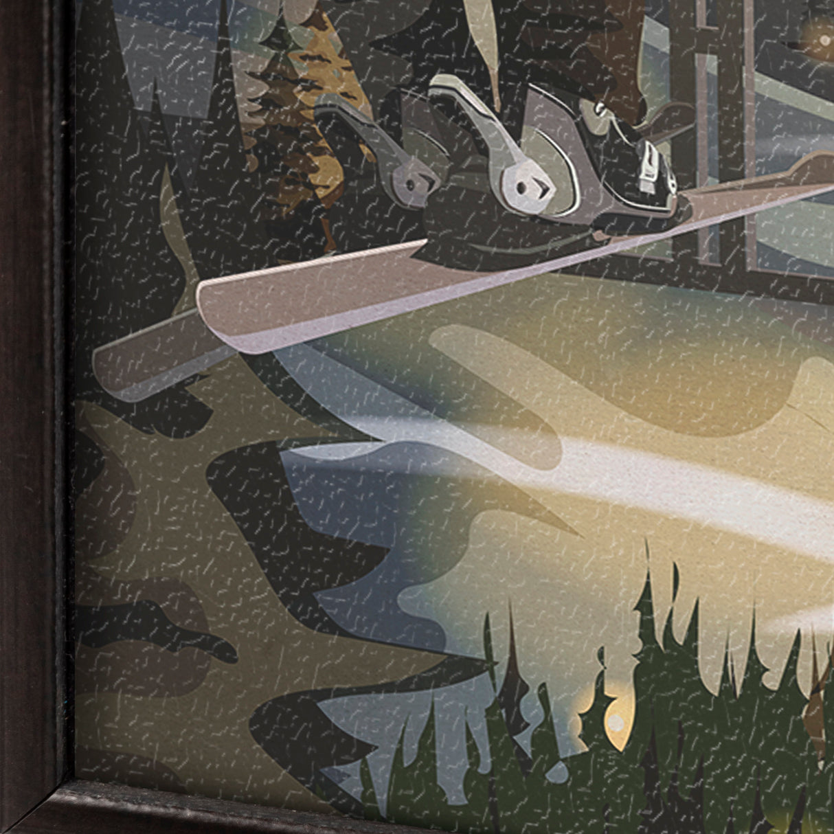 Tremblant Go Canada (SM) by Mercana Studio a Hand Embellished Decograph Framed Art Print from Mercana - Luna Furniture