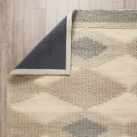 Emory 8x10 Gray Wool Hand Woven Diamond Patterned Rug from Mercana - Luna Furniture