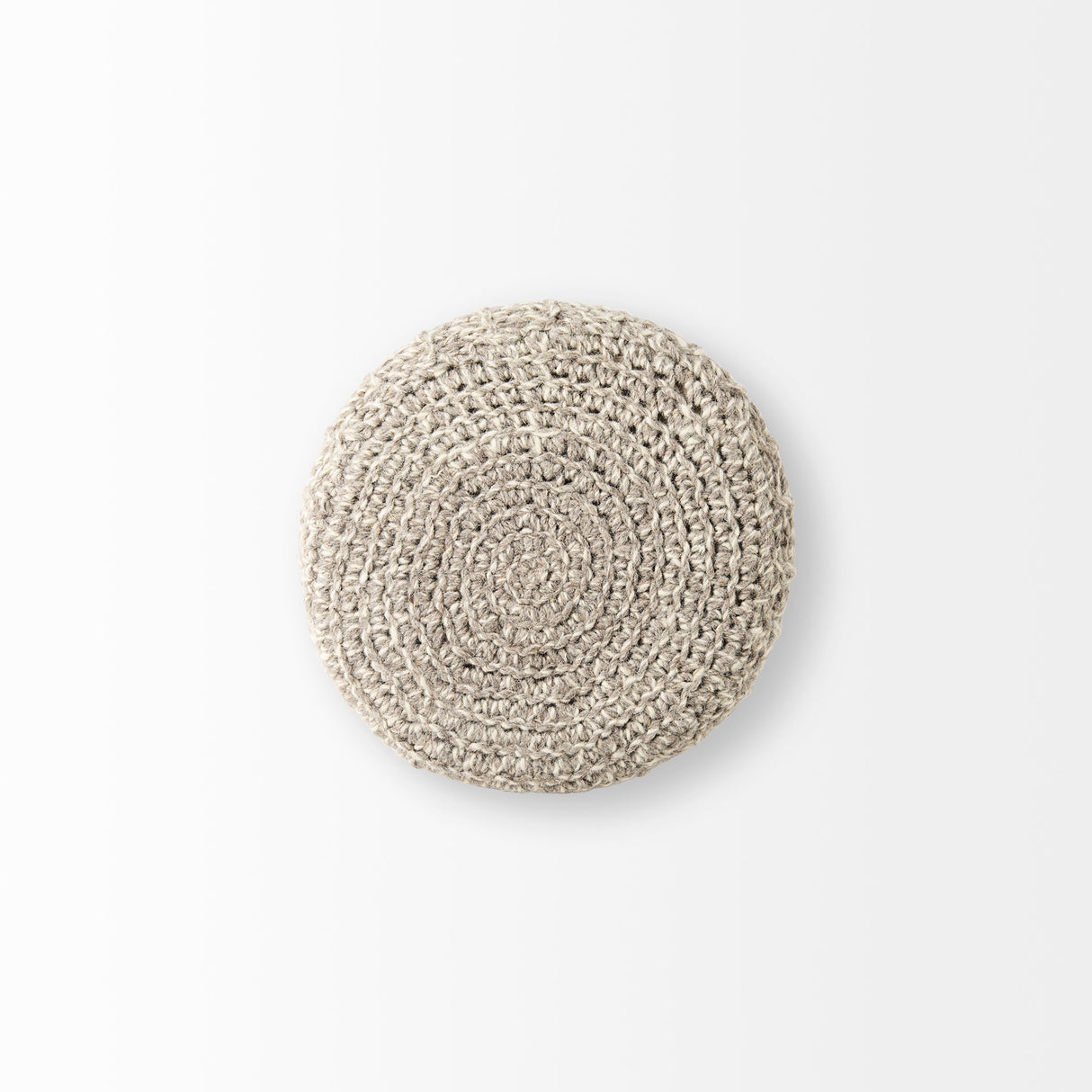 Bina 19.0L x 19.0W x 15.0H Taupe 4 Legged Wool Stool from Mercana - Luna Furniture