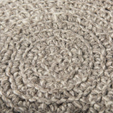 Bina 19.0L x 19.0W x 15.0H Taupe 4 Legged Wool Stool from Mercana - Luna Furniture