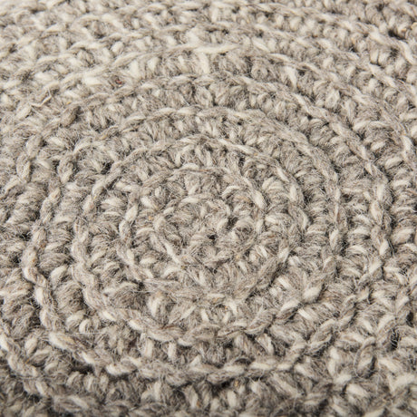 Bina 19.0L x 19.0W x 15.0H Taupe 4 Legged Wool Stool from Mercana - Luna Furniture