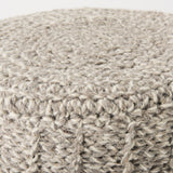 Bina 19.0L x 19.0W x 15.0H Taupe 4 Legged Wool Stool from Mercana - Luna Furniture