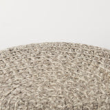Bina 24.0L x 24.0W x 14.0H Light Gray 4 Legged Wool Stool from Mercana - Luna Furniture