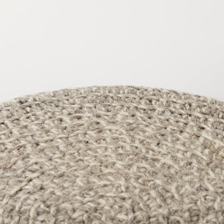 Bina 24.0L x 24.0W x 14.0H Light Gray 4 Legged Wool Stool from Mercana - Luna Furniture