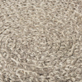 Bina 24.0L x 24.0W x 14.0H Light Gray 4 Legged Wool Stool from Mercana - Luna Furniture