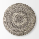Bina 30.0L x 30.0W x 15.0H Dark Gray 4 Legged Wool Stool from Mercana - Luna Furniture