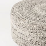 Bina 30.0L x 30.0W x 15.0H Dark Gray 4 Legged Wool Stool from Mercana - Luna Furniture