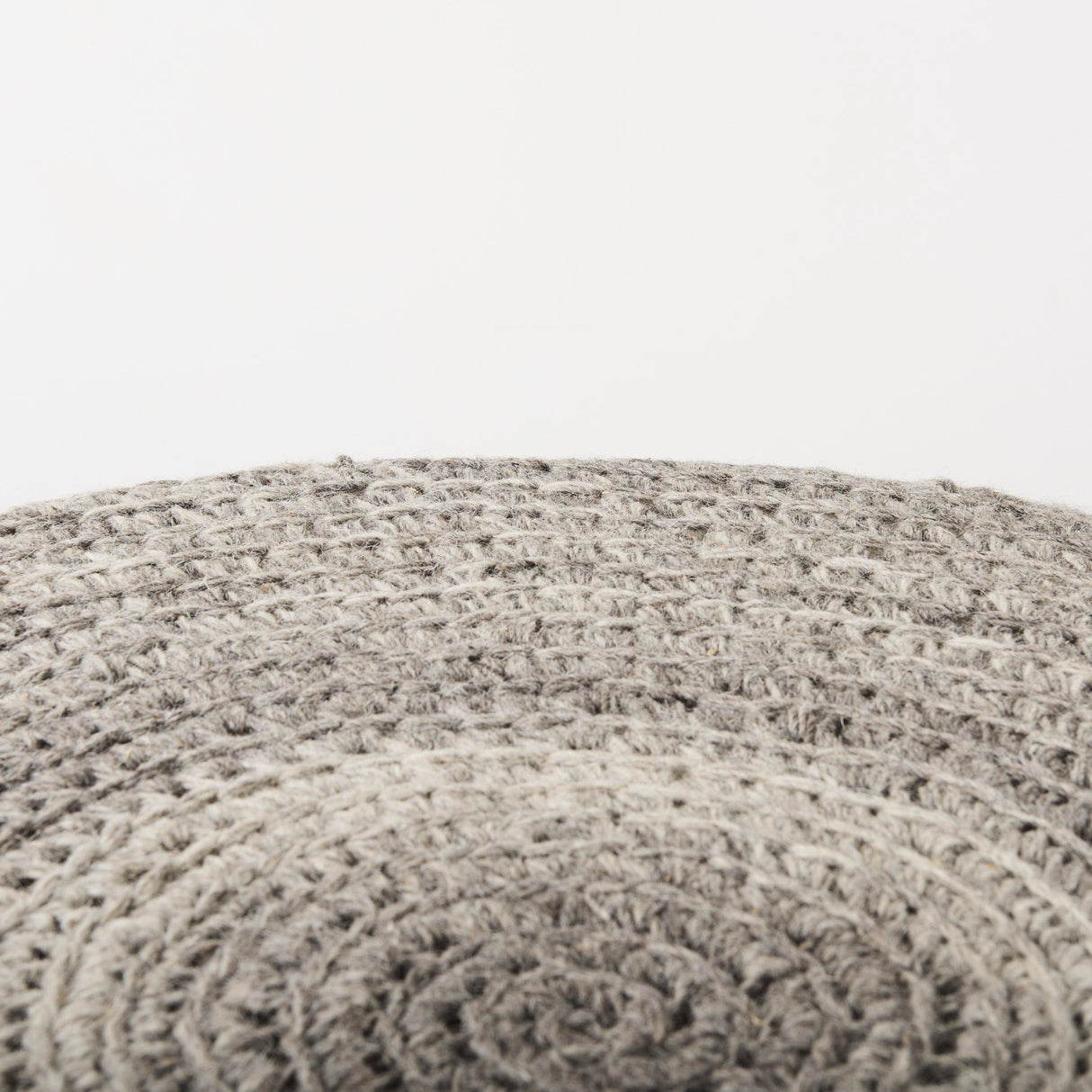 Bina 30.0L x 30.0W x 15.0H Dark Gray 4 Legged Wool Stool from Mercana - Luna Furniture