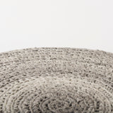 Bina 30.0L x 30.0W x 15.0H Dark Gray 4 Legged Wool Stool from Mercana - Luna Furniture