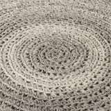 Bina 30.0L x 30.0W x 15.0H Dark Gray 4 Legged Wool Stool from Mercana - Luna Furniture