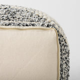 Ekiya 16.0L x 16.0W x 16.0H Black/White Yarn and Wool Patterened Pouf from Mercana - Luna Furniture