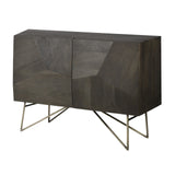 Darwin Dark Brown Wood 2 Door Accent Cabinet from Mercana - Luna Furniture