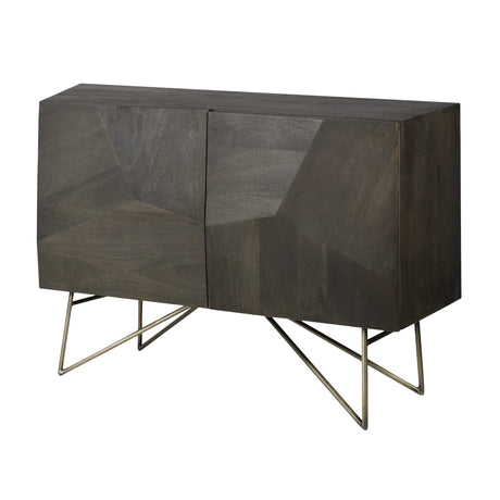 Darwin Dark Brown Wood 2 Door Accent Cabinet from Mercana - Luna Furniture
