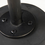 Maxwell 20" Round Dark Brown Wood w/ Black Metal Pedestal Side Table from Mercana - Luna Furniture