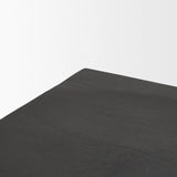Kiran 17L x 17W x 26H Black Wood W/ Black Metal Base C-Shape Counter Stool from Mercana - Luna Furniture