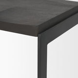 Kiran 17L x 17W x 26H Black Wood W/ Black Metal Base C-Shape Counter Stool from Mercana - Luna Furniture