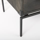 Ward 34L x 18W Brown Wood and Iron 3 Drawer Accent Cabinet from Mercana - Luna Furniture