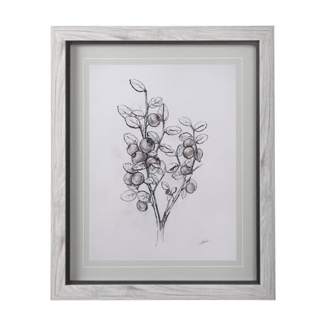 WildBerry Collection Hucklberry Mercana Studio Hand Embellished Framed Art Print Matted under Glass from Mercana - Luna Furniture