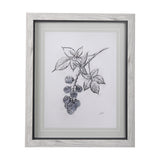 WildBerry Collection Blackberry Mercana Studio Hand Embellished Framed Art Print Matted under Glass from Mercana - Luna Furniture