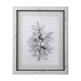 WildBerry Collection Blueberry by Mercana Studio Hand Embellished Framed Art Print Matted under Glas from Mercana - Luna Furniture