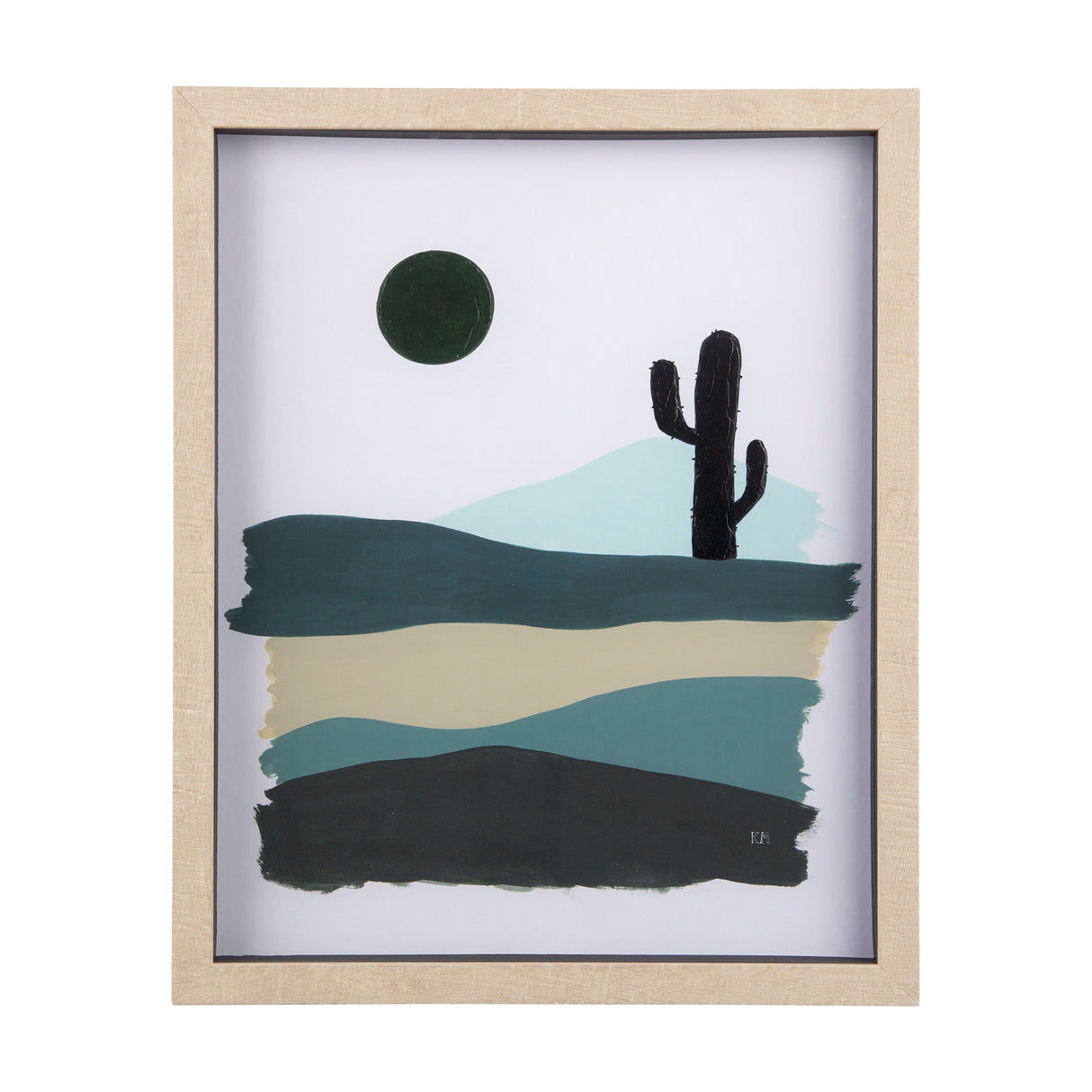 Green Desert I by Mercana Studio a Hand Embelished Textured Framed Art Print Matted under Glass from Mercana - Luna Furniture