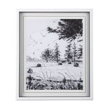 Farm View II by Mercana Studio a Hand Embellished Textured Framed Art Print Matted under Glass from Mercana - Luna Furniture