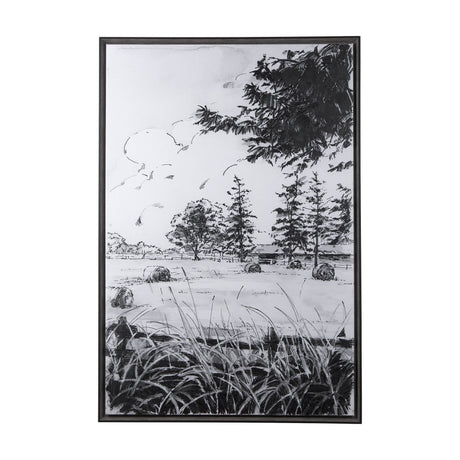 Farm View II by Mercana Studio a Hand Embellished Textured Framed Canvas from Mercana - Luna Furniture
