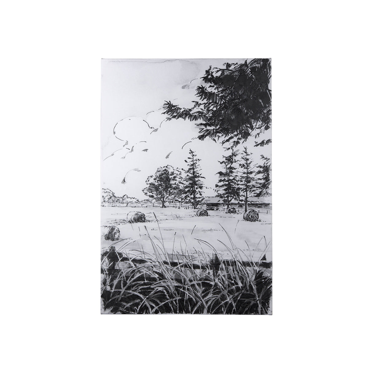 Farm View II by Mercana Studio a Hand Embellished Textured Canvas from Mercana - Luna Furniture