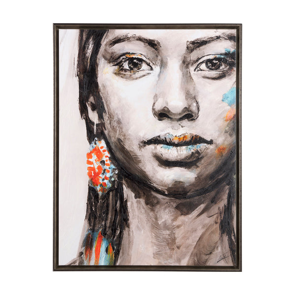Unity I Woman (FL) by Mercana Studio a Hand Embellished Textured Framed Canvas