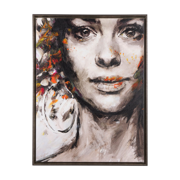 Unity II Woman (FL) by Mercana Studio a Hand Embellished Textured Framed Canvas