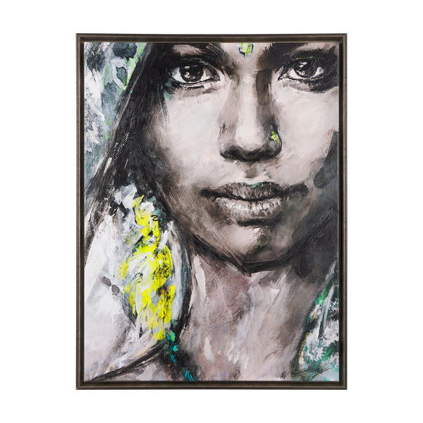 Unity V Woman (FL) by Mercana Studio a Hand Embellished Textured Framed Canvas