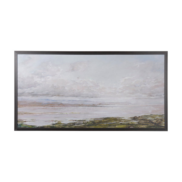 Sea View by Mercana Studio a Hand Embellished Textured Framed Canvas