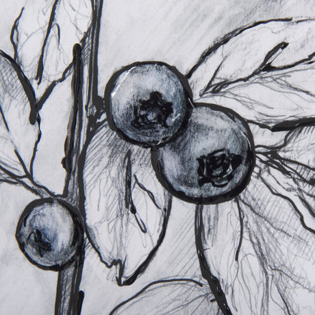 WildBerry Collection Blueberry by Mercana Studio Hand Embellished Framed Art Print Matted under Glas from Mercana - Luna Furniture