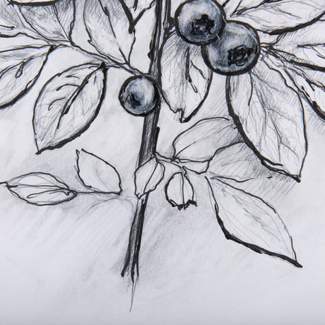 WildBerry Collection Blueberry by Mercana Studio Hand Embellished Framed Art Print Matted under Glas from Mercana - Luna Furniture