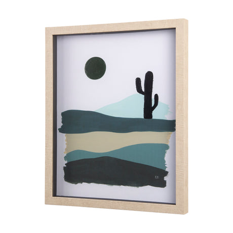 Green Desert I by Mercana Studio a Hand Embelished Textured Framed Art Print Matted under Glass from Mercana - Luna Furniture
