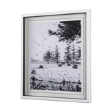 Farm View II by Mercana Studio a Hand Embellished Textured Framed Art Print Matted under Glass from Mercana - Luna Furniture