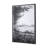 Farm View I by Mercana Studio a Hand Embellished Textured Framed Canvas from Mercana - Luna Furniture