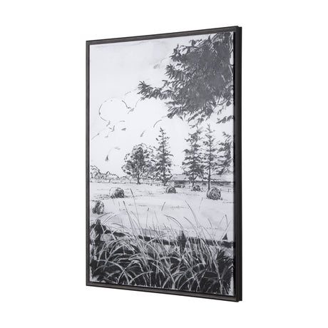 Farm View II by Mercana Studio a Hand Embellished Textured Framed Canvas from Mercana - Luna Furniture