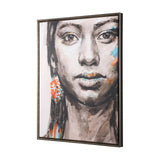 Unity I Woman (FL) by Mercana Studio a Hand Embellished Textured Framed Canvas from Mercana - Luna Furniture