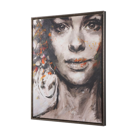 Unity II Woman (FL) by Mercana Studio a Hand Embellished Textured Framed Canvas from Mercana - Luna Furniture